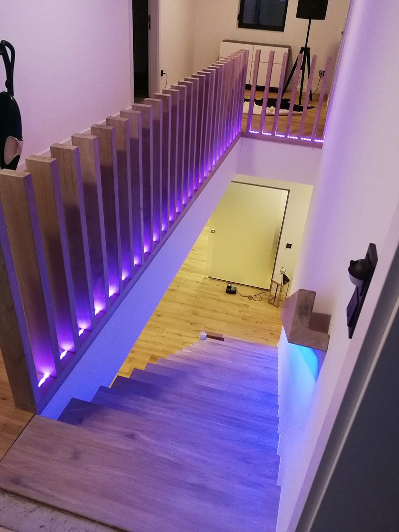 Faltwerktreppen mit LED-Beleuchtung
